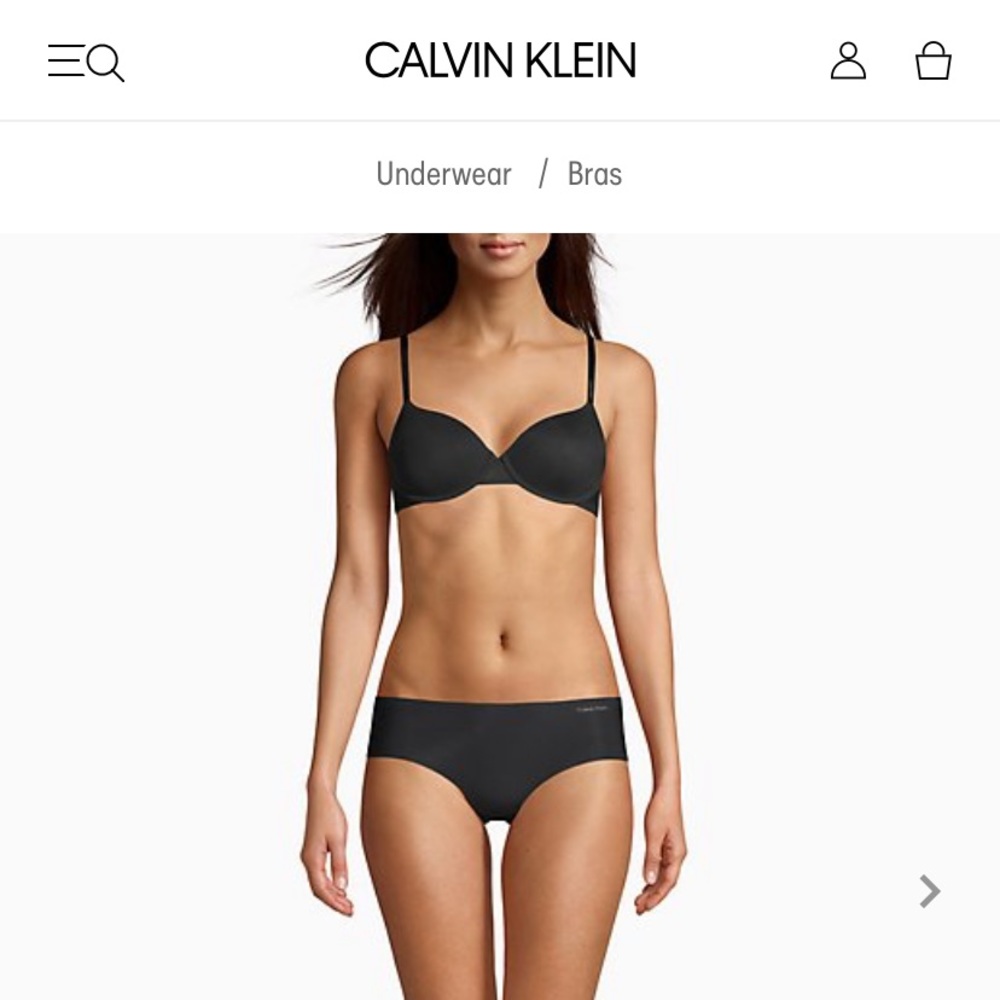 Calvin Klein lightly lined black bra